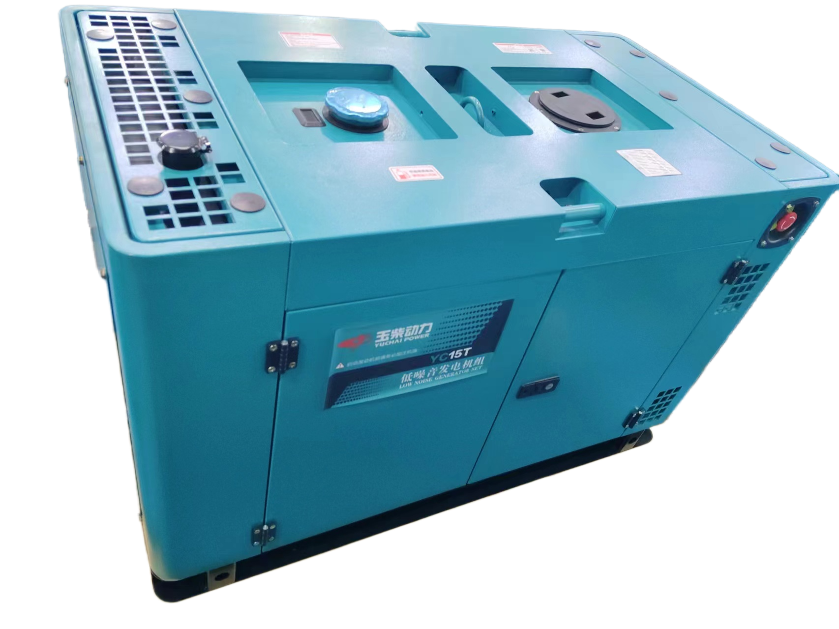 玉柴YC15T低噪音静音款15kw电启动柴油发电机单相220v三相380v等功率双电压家用应急发电机